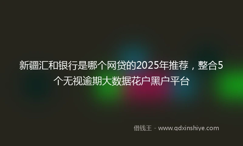 新疆汇和银行是哪个网贷的2025年推荐，整合5个无视逾期大数据花户黑户平台