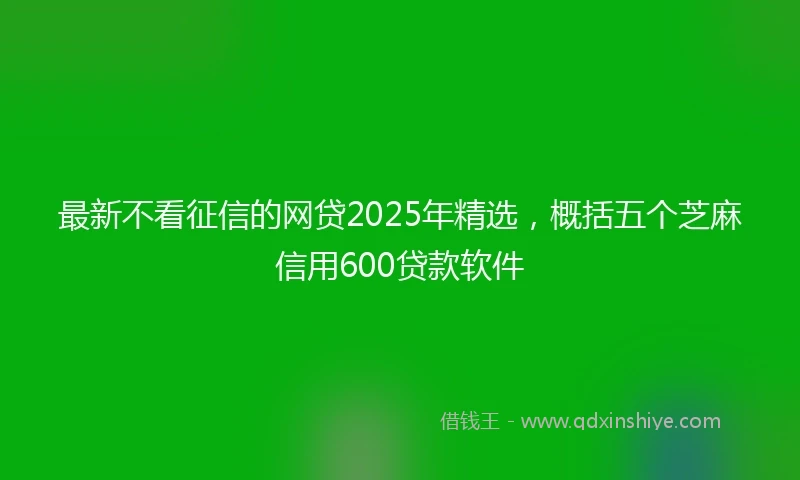 最新不看征信的网贷2025年精选，概括五个芝麻信用600贷款软件