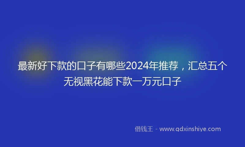 最新好下款的口子有哪些2024年推荐，汇总五个无视黑花能下款一万元口子