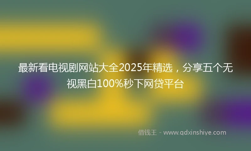 最新看电视剧网站大全2025年精选，分享五个无视黑白100%秒下网贷平台