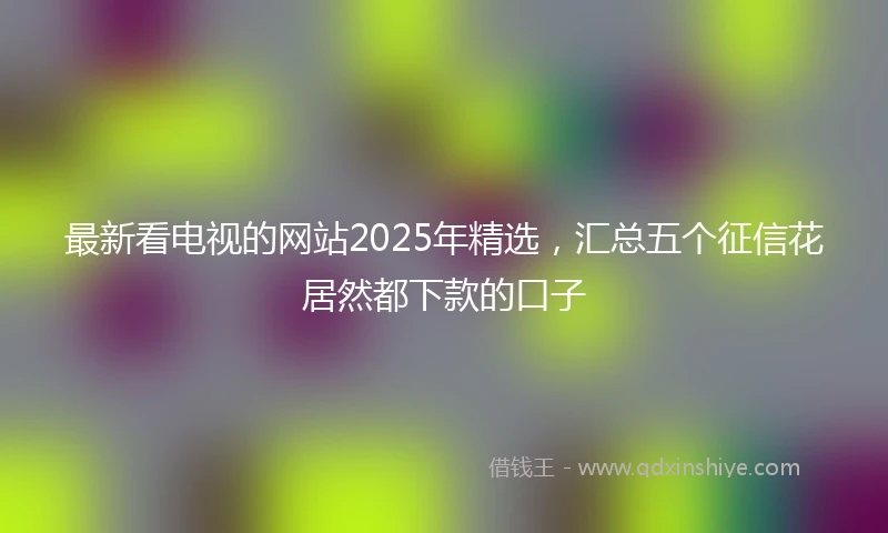 最新看电视的网站2025年精选，汇总五个征信花居然都下款的口子