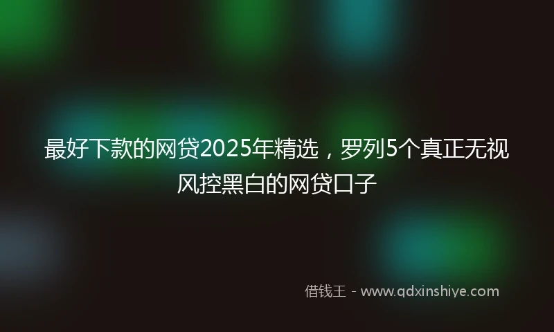 最好下款的网贷2025年精选，罗列5个真正无视风控黑白的网贷口子