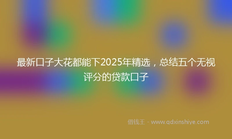 最新口子大花都能下2025年精选，总结五个无视评分的贷款口子