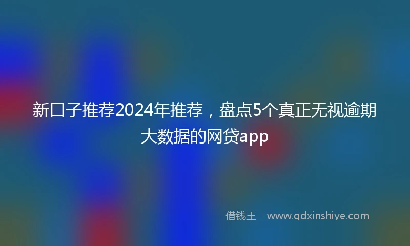 新口子推荐2024年推荐，盘点5个真正无视逾期大数据的网贷app