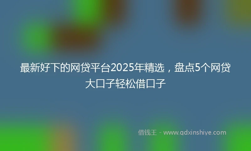 最新好下的网贷平台2025年精选，盘点5个网贷大口子轻松借口子