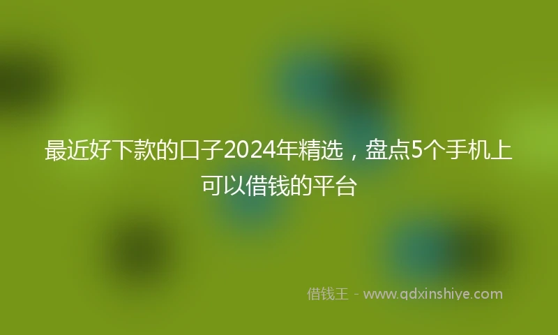 最近好下款的口子2024年精选，盘点5个手机上可以借钱的平台