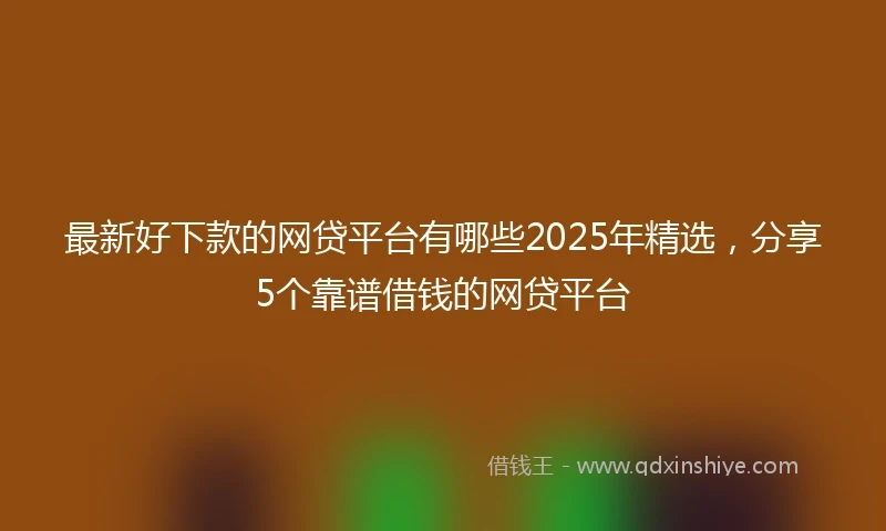 最新好下款的网贷平台有哪些2025年精选，分享5个靠谱借钱的网贷平台