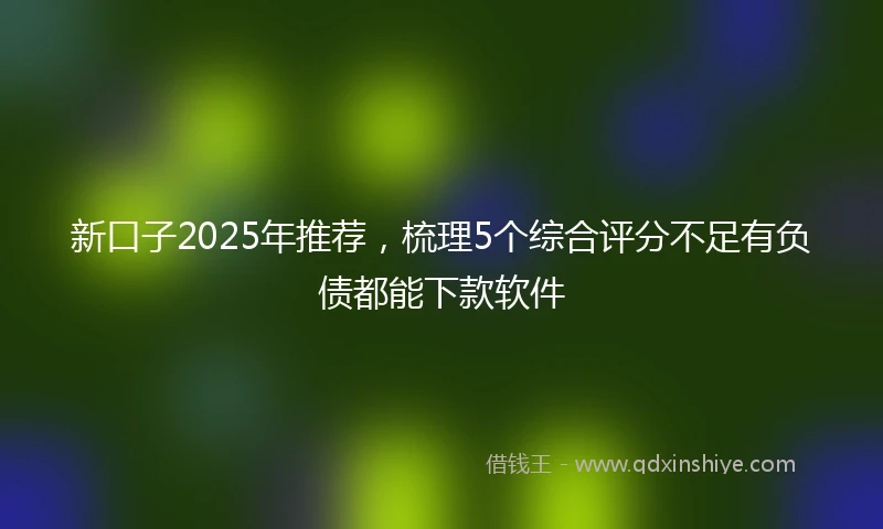 新口子2025年推荐，梳理5个综合评分不足有负债都能下款软件