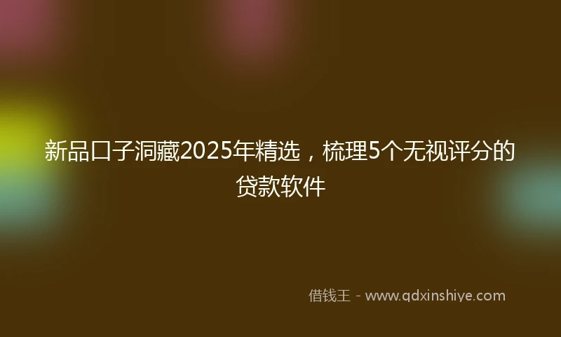 新品口子洞藏2025年精选，梳理5个无视评分的贷款软件