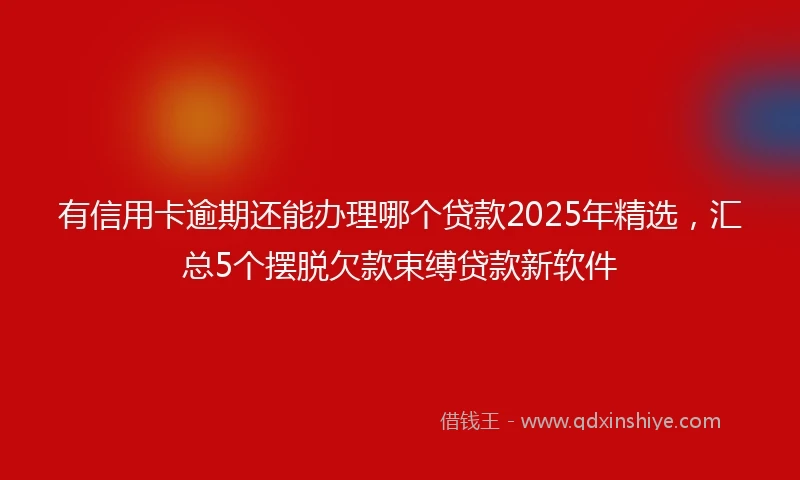 有信用卡逾期还能办理哪个贷款2025年精选，汇总5个摆脱欠款束缚贷款新软件