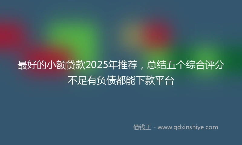 最好的小额贷款2025年推荐，总结五个综合评分不足有负债都能下款平台