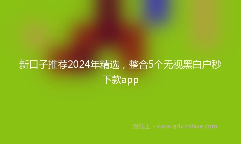 新口子推荐2024年精选，整合5个无视黑白户秒下款app