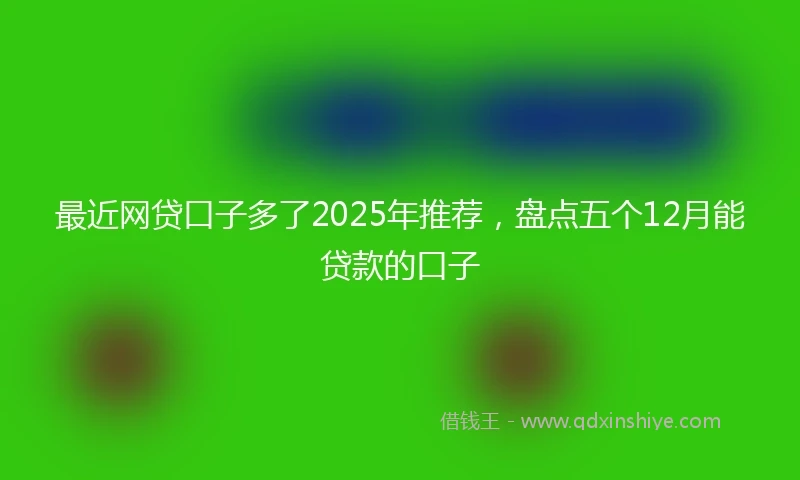 最近网贷口子多了2025年推荐，盘点五个12月能贷款的口子