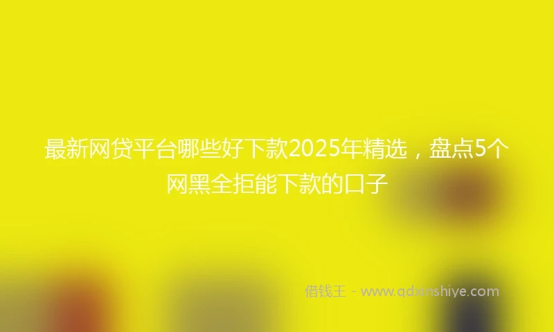 最新网贷平台哪些好下款2025年精选，盘点5个网黑全拒能下款的口子