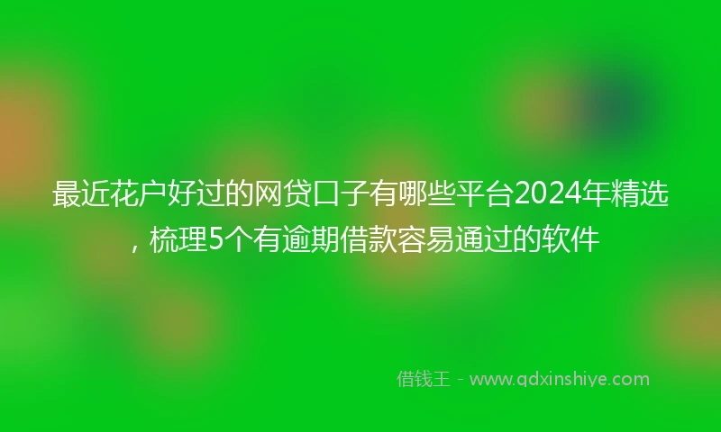 最近花户好过的网贷口子有哪些平台2024年精选，梳理5个有逾期借款容易通过的软件