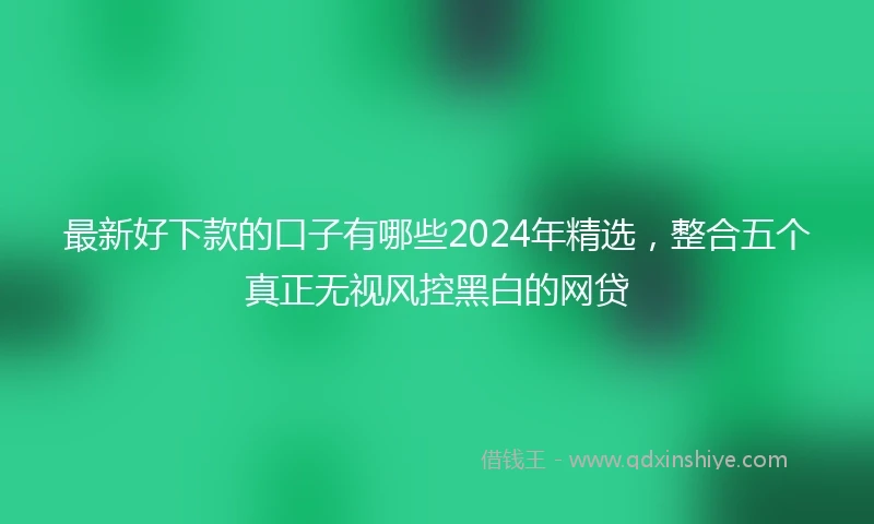 最新好下款的口子有哪些2024年精选，整合五个真正无视风控黑白的网贷
