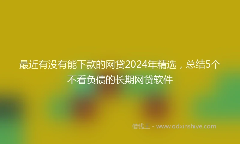最近有没有能下款的网贷2024年精选，总结5个不看负债的长期网贷软件