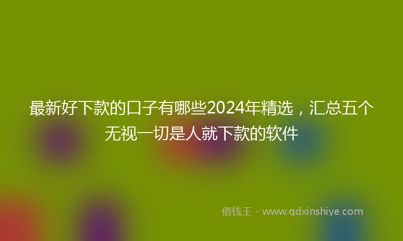 最新好下款的口子有哪些2024年精选，汇总五个无视一切是人就下款的软件
