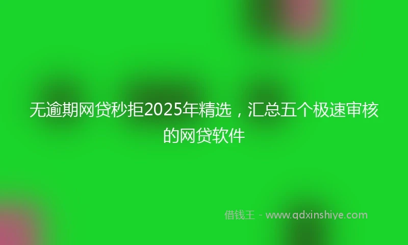 无逾期网贷秒拒2025年精选，汇总五个极速审核的网贷软件