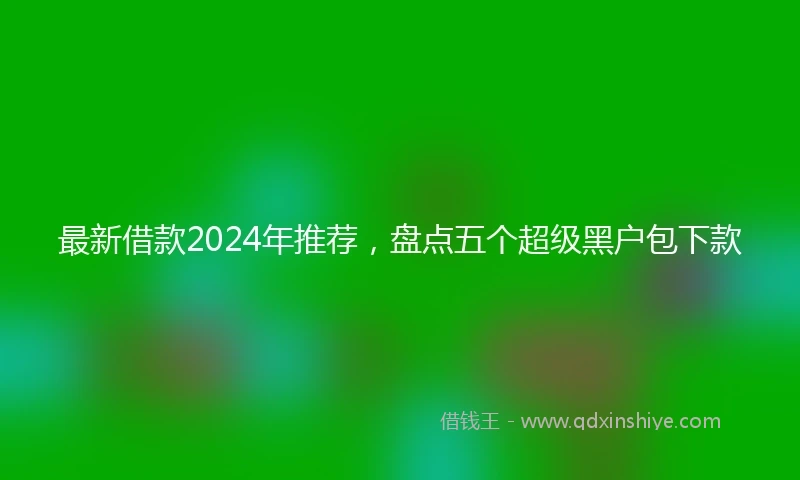 最新借款2024年推荐，盘点五个超级黑户包下款