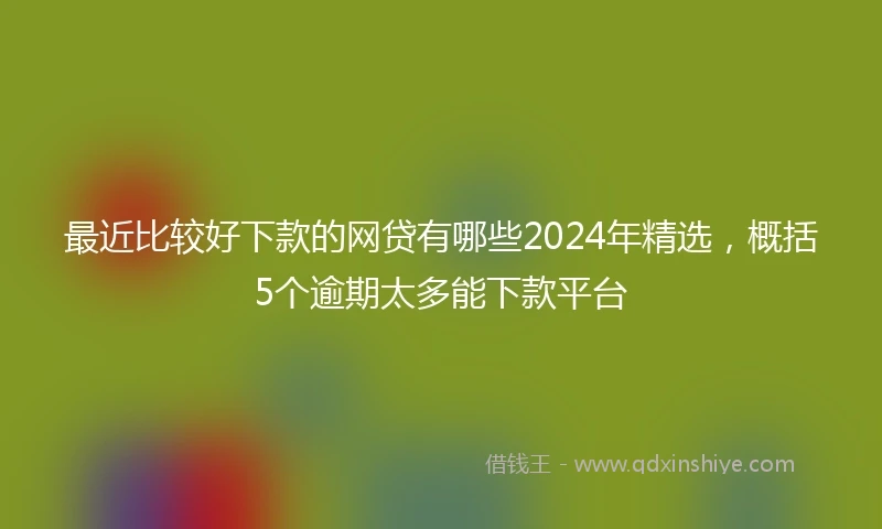 最近比较好下款的网贷有哪些2024年精选，概括5个逾期太多能下款平台