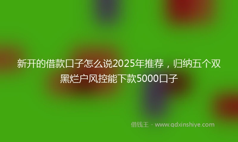 新开的借款口子怎么说2025年推荐，归纳五个双黑烂户风控能下款5000口子