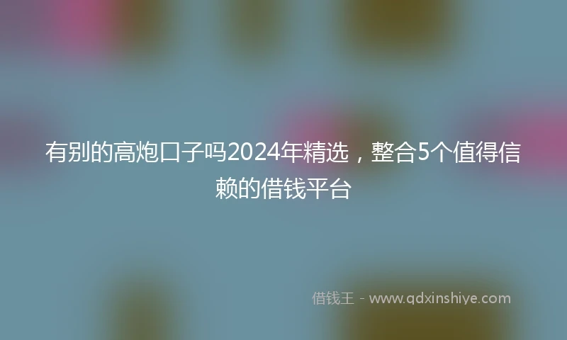 有别的高炮口子吗2024年精选，整合5个值得信赖的借钱平台