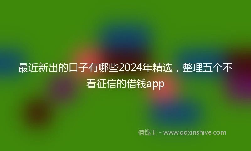 最近新出的口子有哪些2024年精选，整理五个不看征信的借钱app