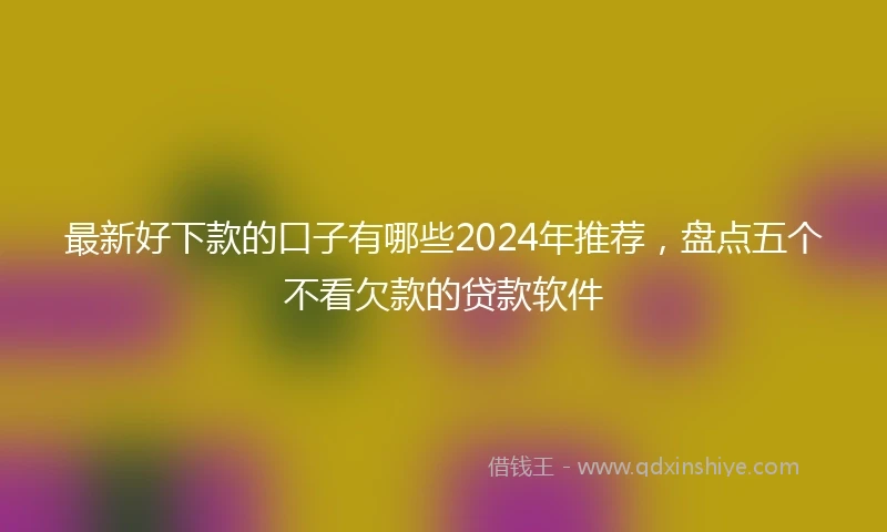 最新好下款的口子有哪些2024年推荐，盘点五个不看欠款的贷款软件