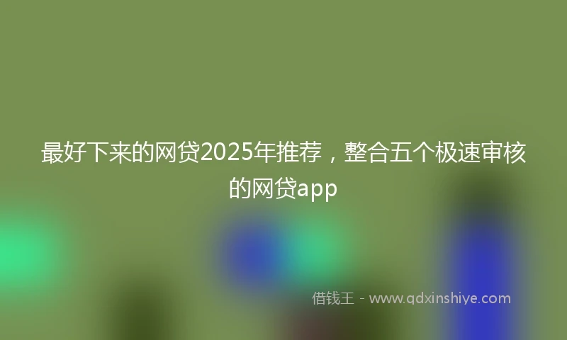 最好下来的网贷2025年推荐，整合五个极速审核的网贷app