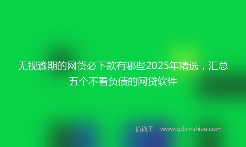 无视逾期的网贷必下款有哪些2025年精选，汇总五个不看负债的网贷软件