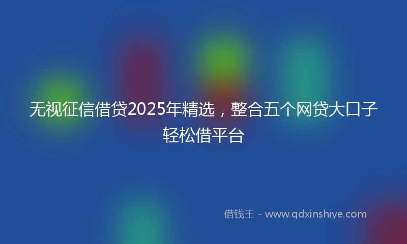 无视征信借贷2025年精选，整合五个网贷大口子轻松借平台