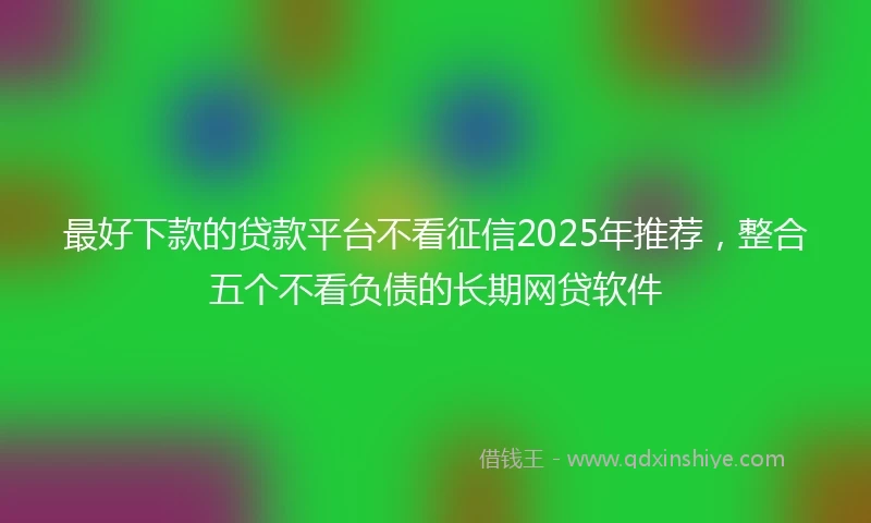 最好下款的贷款平台不看征信2025年推荐，整合五个不看负债的长期网贷软件