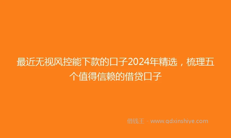 最近无视风控能下款的口子2024年精选，梳理五个值得信赖的借贷口子