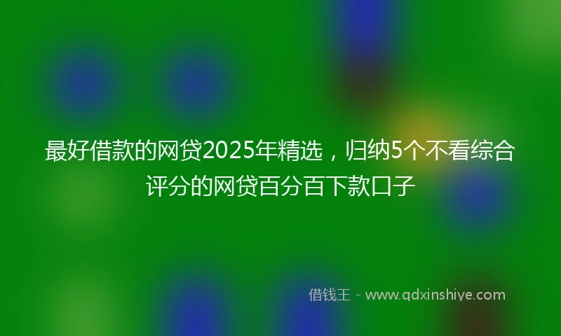 最好借款的网贷2025年精选，归纳5个不看综合评分的网贷百分百下款口子