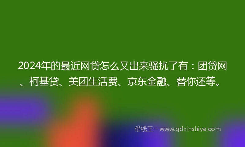 2024年的最近网贷怎么又出来骚扰了有：团贷网、柯基贷、美团生活费、京东金融、替你还等。