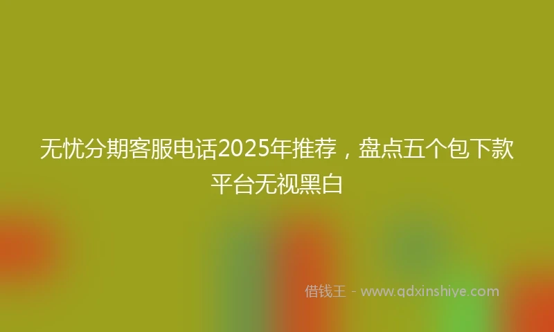 无忧分期客服电话2025年推荐，盘点五个包下款平台无视黑白