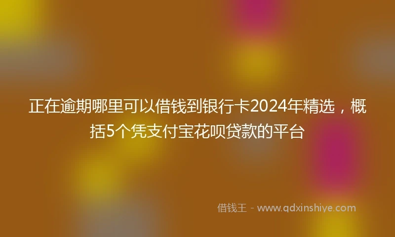 正在逾期哪里可以借钱到银行卡2024年精选，概括5个凭支付宝花呗贷款的平台