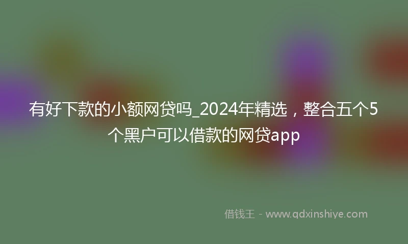 有好下款的小额网贷吗_2024年精选，整合五个5个黑户可以借款的网贷app