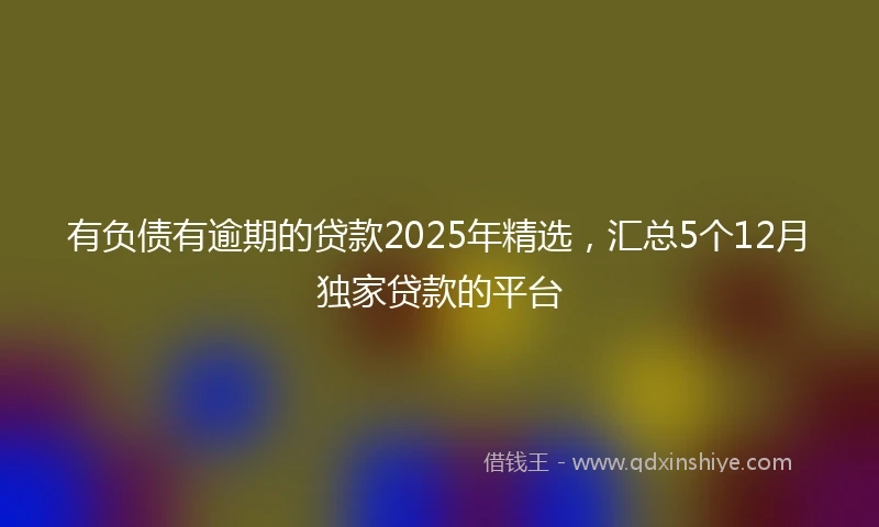 有负债有逾期的贷款2025年精选，汇总5个12月独家贷款的平台