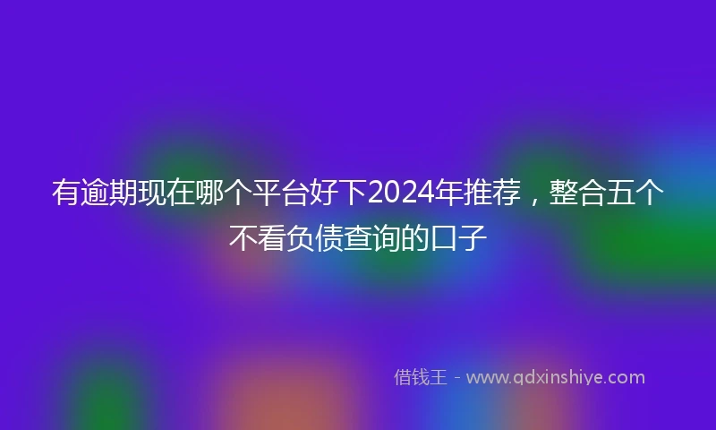 有逾期现在哪个平台好下2024年推荐，整合五个不看负债查询的口子