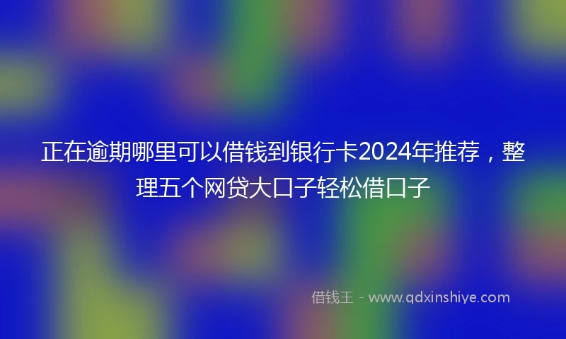 正在逾期哪里可以借钱到银行卡2024年推荐，整理五个网贷大口子轻松借口子