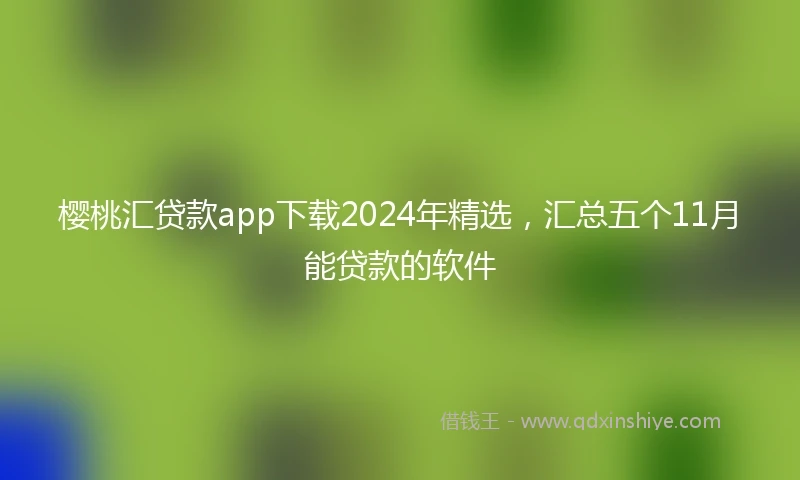 樱桃汇贷款app下载2024年精选，汇总五个11月能贷款的软件