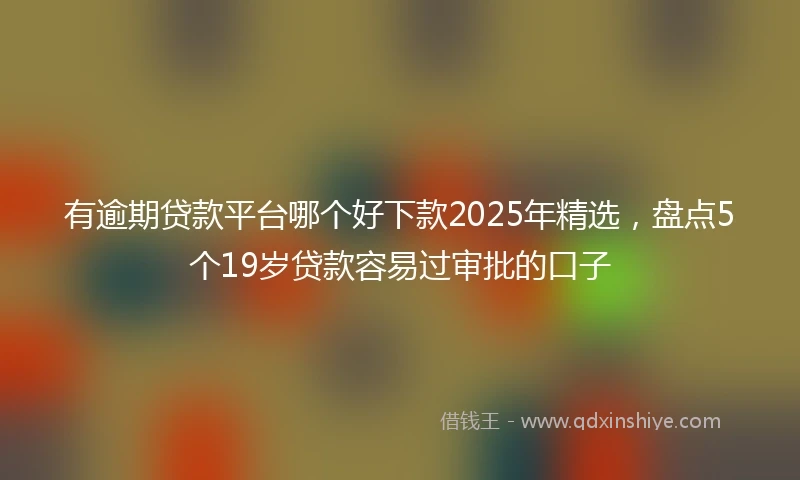 有逾期贷款平台哪个好下款2025年精选，盘点5个19岁贷款容易过审批的口子