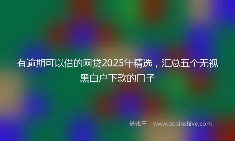 有逾期可以借的网贷2025年精选，汇总五个无视黑白户下款的口子