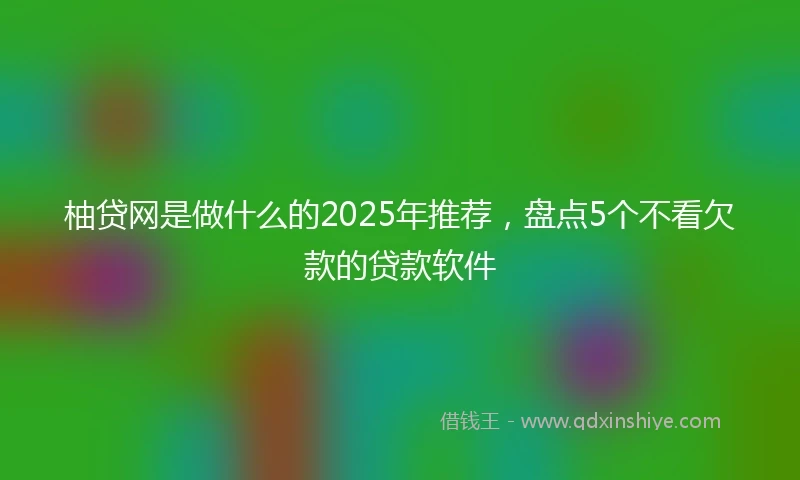 柚贷网是做什么的2025年推荐，盘点5个不看欠款的贷款软件