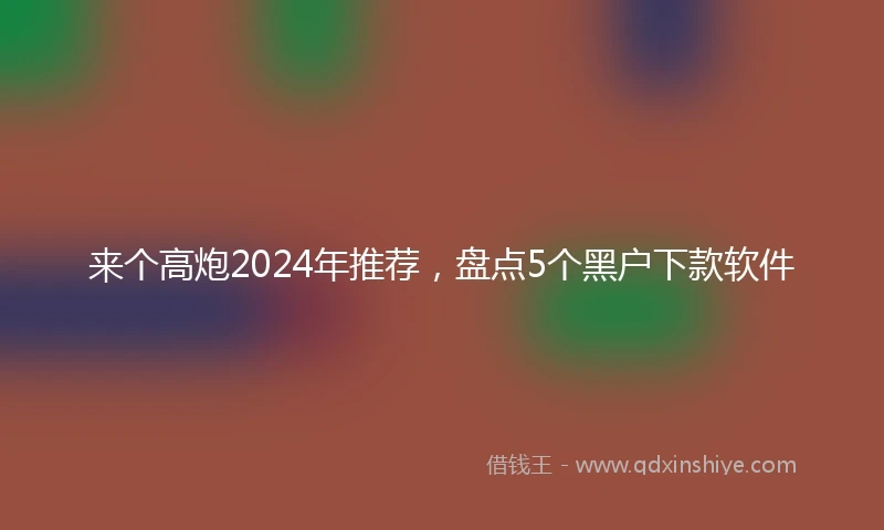 来个高炮2024年推荐，盘点5个黑户下款软件