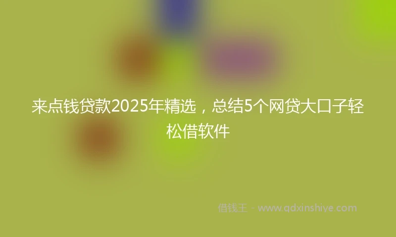 来点钱贷款2025年精选，总结5个网贷大口子轻松借软件
