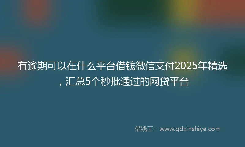 有逾期可以在什么平台借钱微信支付2025年精选，汇总5个秒批通过的网贷平台