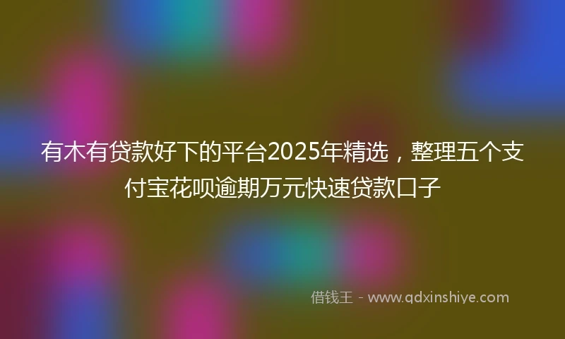 有木有贷款好下的平台2025年精选，整理五个支付宝花呗逾期万元快速贷款口子